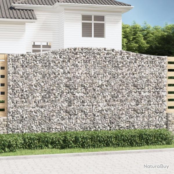 Panier de gabions arqu� 400x30x220/240 cm Fer galvanis�