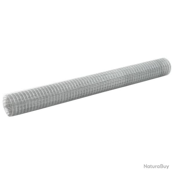 Grillage pour volire acier galvanis 10x1,5 m argent