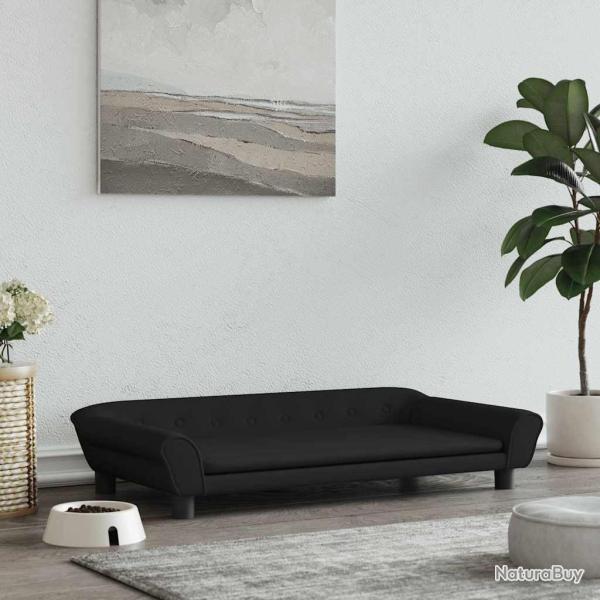 Lit pour chien noir 100x50x21 cm velours
