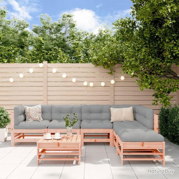 Salon de jardin 7 pcs bois massif douglas