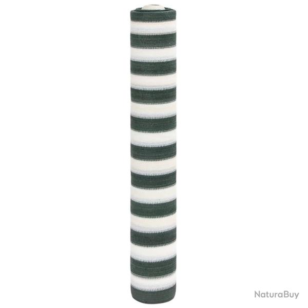 Filet brise-vue vert et blanc 1,2x10 m PEHD 75 g/m�