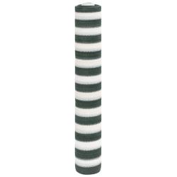 Filet brise-vue vert et blanc 2x25 m PEHD 150 g/m&sup2;