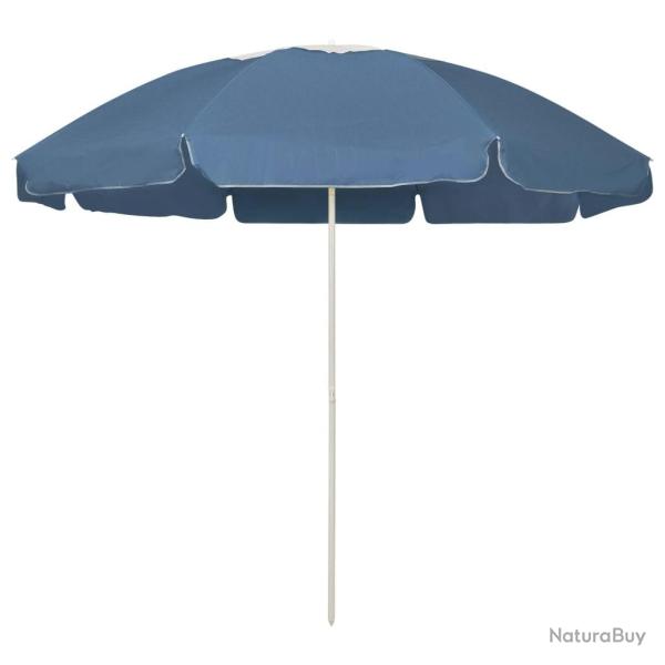 Parasol de plage bleu 240 cm