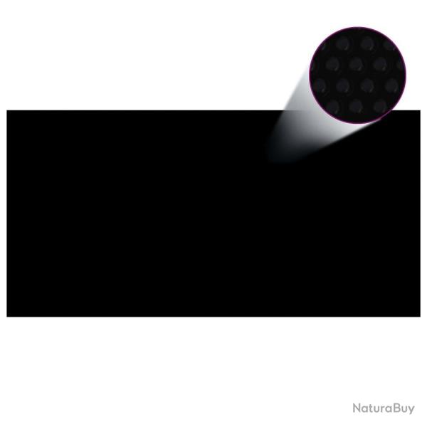 Couverture de piscine Noir 732 x 366 cm PE