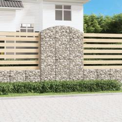 Panier de gabions arqu&eacute; 150x50x200/220 cm Fer galvanis&eacute;