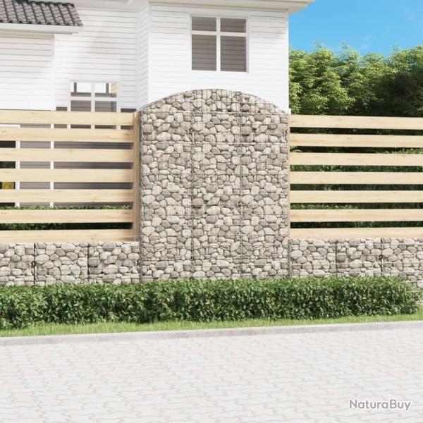 Panier de gabions arqu� 150x50x200/220 cm Fer galvanis�