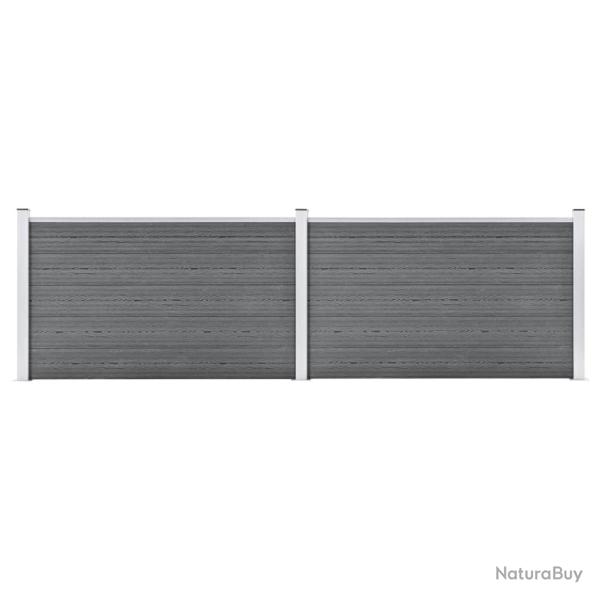 Cl�ture de jardin WPC 353x106 cm Gris