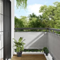 &Eacute;cran de balcon gris clair 75x600 cm 100% polyester oxford