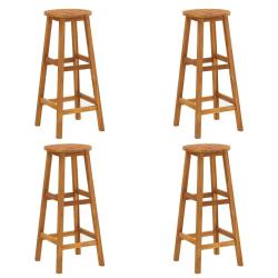 Tabourets de bar lot de 4 bois d'acacia solide