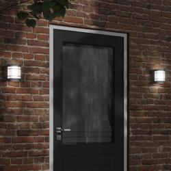 Applique murale d'ext&eacute;rieur noir acier inoxydable
