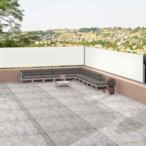 Auvent latral rtractable Crme 117x1200 cm