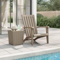 Chaise de jardin Adirondack marron clair polypropyl&egrave;ne