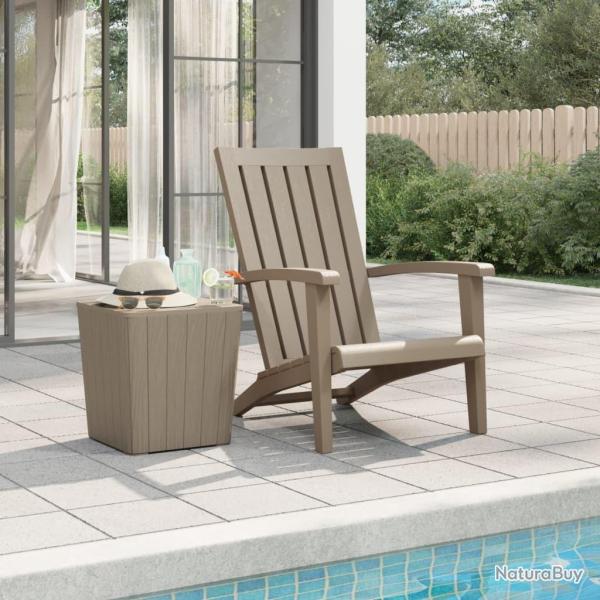 Chaise de jardin Adirondack marron clair polypropyl�ne