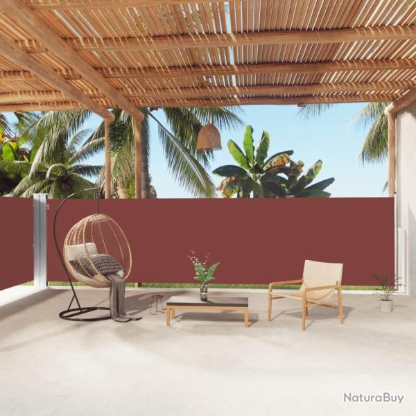 Auvent lat�ral r�tractable Marron 160x1000 cm