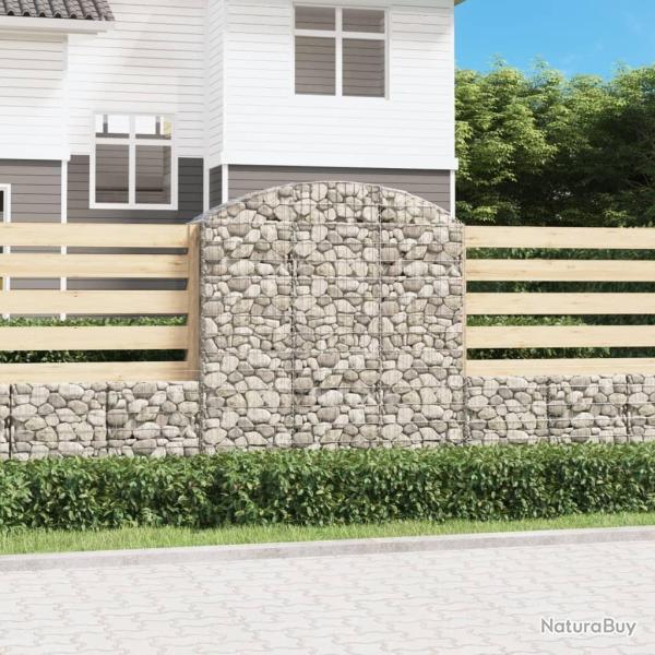 Panier de gabions arqu� 150x50x160/180 cm Fer galvanis�