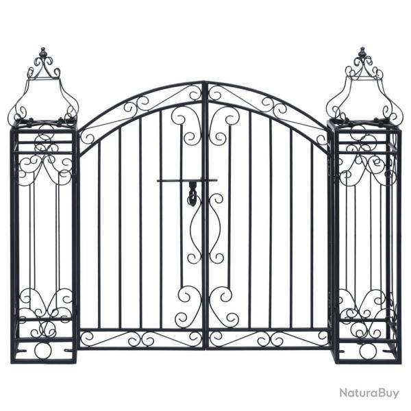 Portillon ornemental de jardin Fer forg� 122x20,5x100 cm