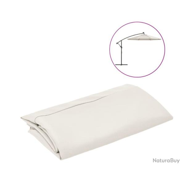 Toile de rechange pour parasol dport 300 cm Blanc sable - Protection solaire et renouveau