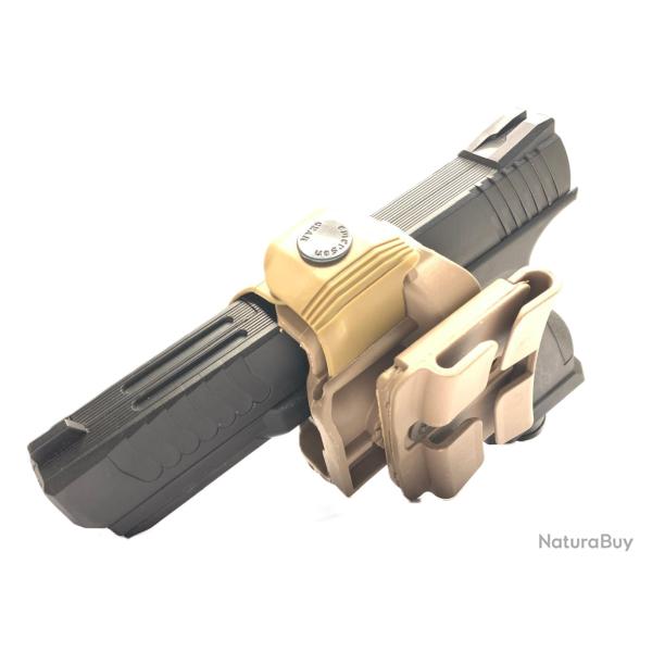 GS50 �TUI FIXATION � CLIP R�GLABLE POUR CEINTURE ROTATIVE � 360 DEGR�S TAN