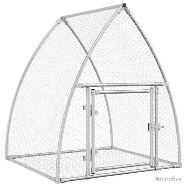 Cage � lapin argent� 100 x 105 x 120 cm acier galvanis� Argent 02_0041695