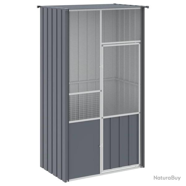 Cage � oiseaux 115 x 78 x 200 cm acier galvanis� anthracite 02_0041701