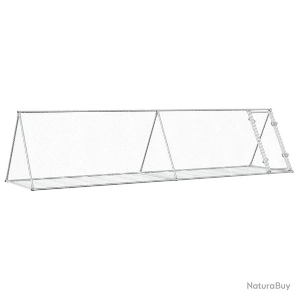 Cage � lapin argent� 400 x 105 x 91 cm acier galvanis� Argent 02_0041697