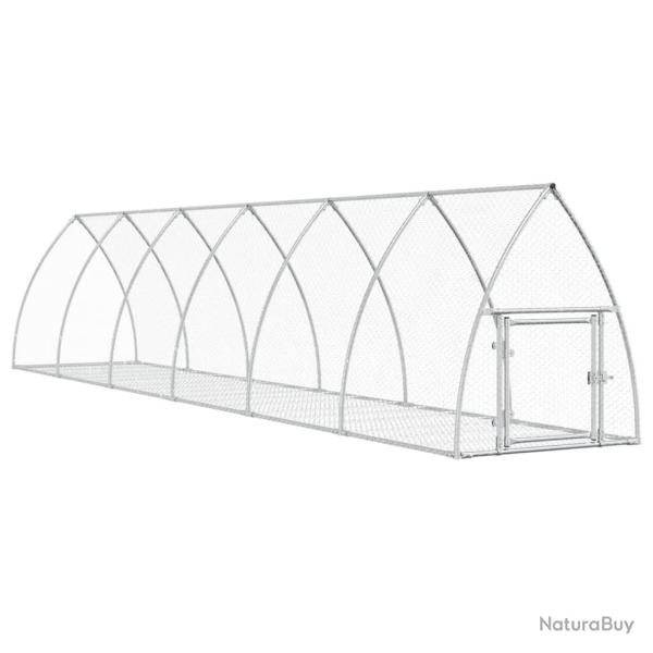 Cage � lapin argent� 600 x 105 x 120 cm acier galvanis� Argent 02_0041698