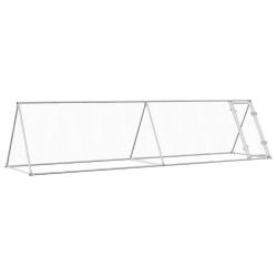 Cage pour poules argent&eacute; 400 x 105 x 91 cm acier galvanis&eacute; Argent 02_0041671