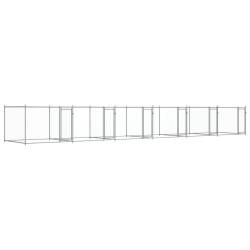 Cage pour chien avec portes 12 x 2 x 1,5 m acier galvanis&eacute; gris 02_0041623