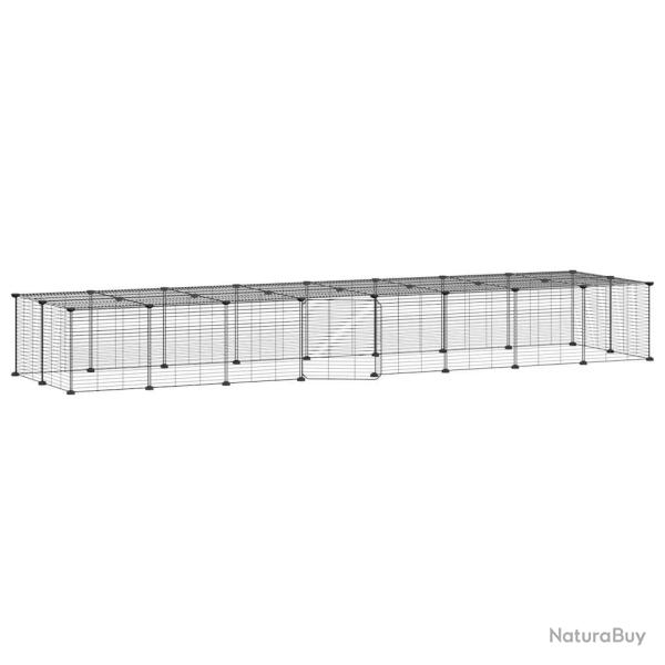 Cage animaux de compagnie � 36 panneaux et porte 35 x 35 cm noir 02_0041581