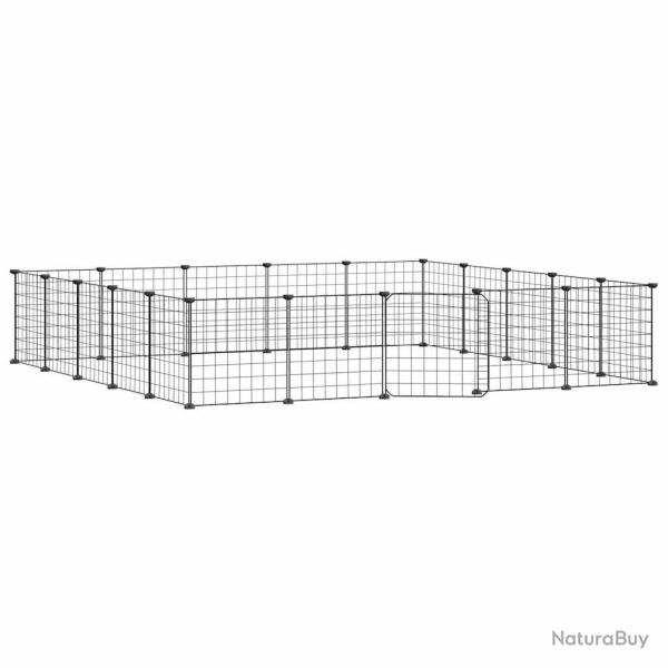Cage animaux de compagnie � 20 panneaux et porte 35 x 35 cm noir 02_0041565