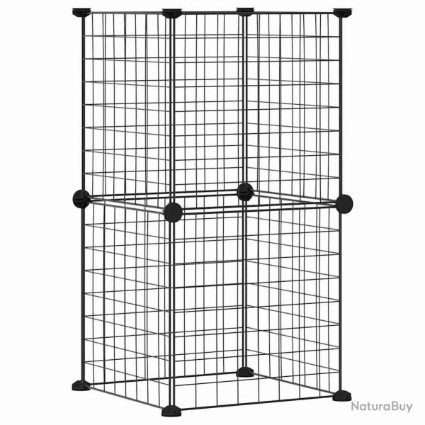 Cage animaux de compagnie � 8 panneaux 35 x 35 cm acier noir 02_0041597