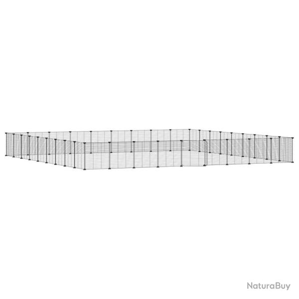 Cage animaux de compagnie � 36 panneaux et porte 35 x 35 cm noir 02_0041579