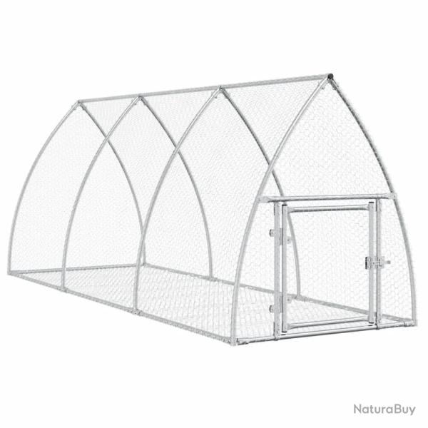 Cage � lapin argent� 300 x 105 x 120 cm acier galvanis� argent 02_0041696