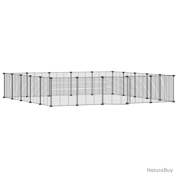 Cage animaux de compagnie � 20 panneaux et porte 35 x 35 cm noir 02_0041566