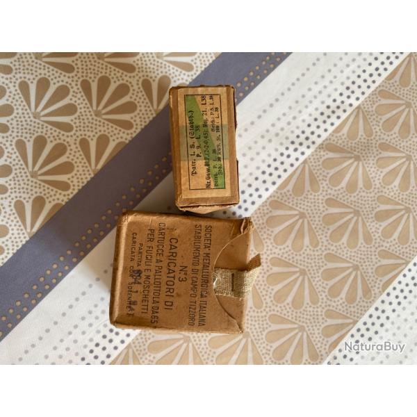 Lot de 2 boites vides Carcano et Mauser