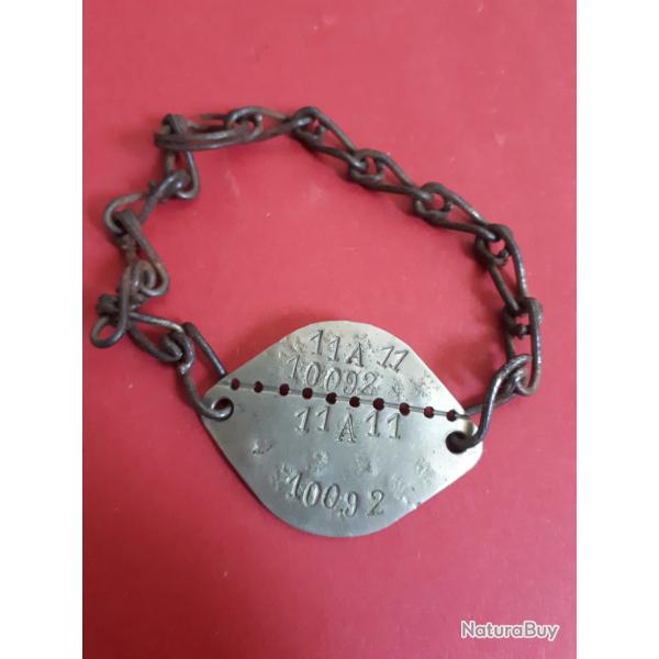 Plaque identit� militaire