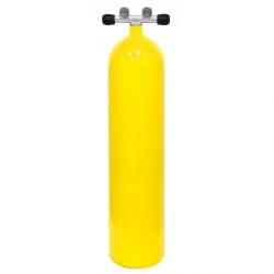 Bouteille de plong&eacute;e Jaune 15 litres 230 bars Double robinet 230 bars