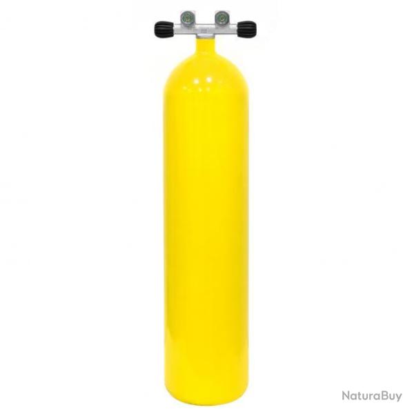 Bouteille de plong�e Jaune 15 litres 230 bars Double robinet 230 bars