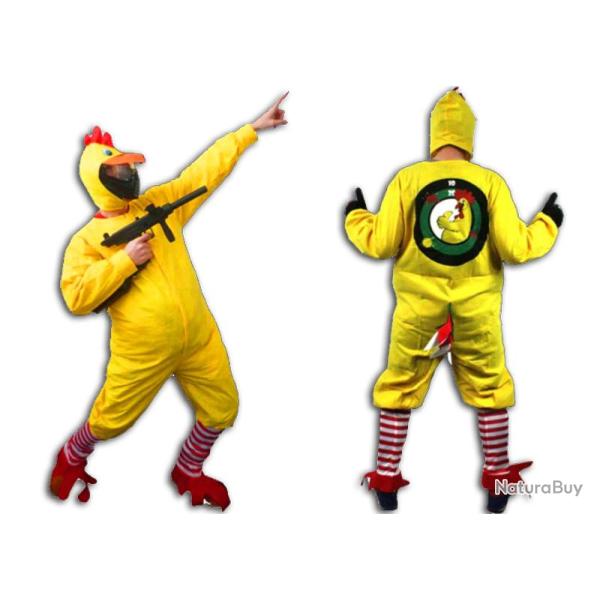 Costume de Poulet Poussin pour Enterrement Vie Garcon Paintball