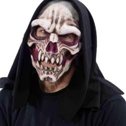 Masque Latex Halloween Dem Bones R&eacute;actif UV Blanc