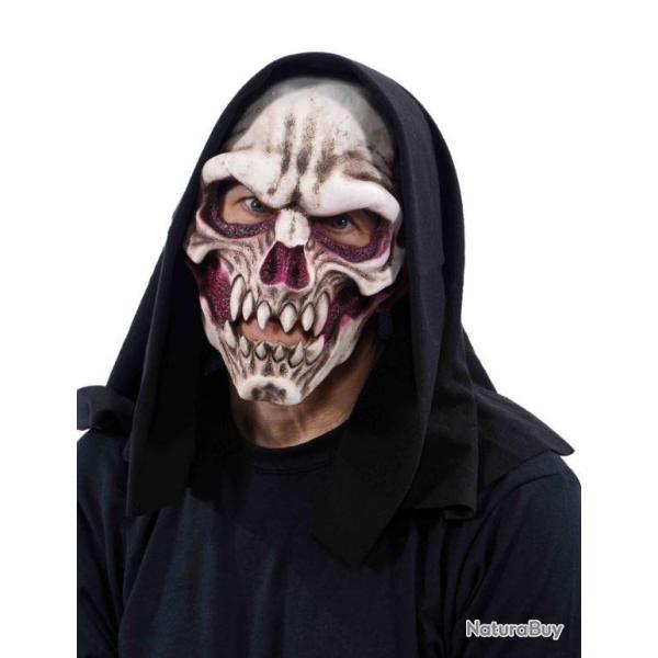 Masque Latex Halloween Dem Bones R�actif UV Blanc