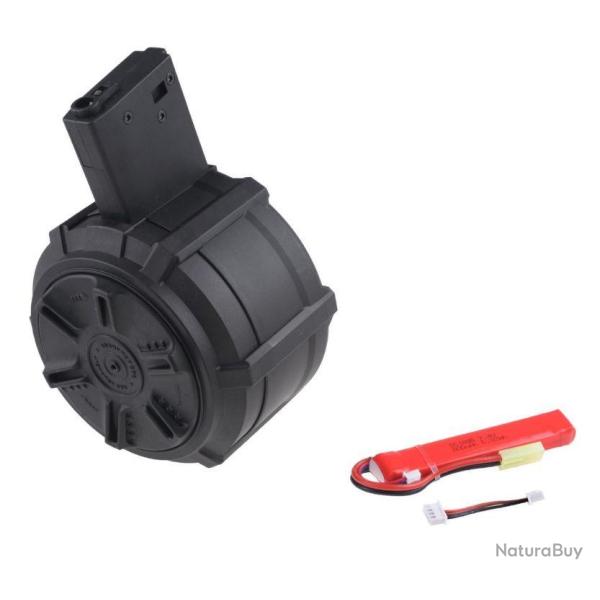 Chargeur Electrique Tambour M4 AEG 2300 billes G08170 -G et G + batt