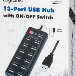 Chargeur HUB USB Logilink 13 Slots + switch - Batterre LiPo GelBall