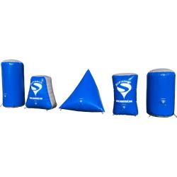 Kit 5 obstacles - Gellball- Archery - Paintball - Laser - Gris Bleu
