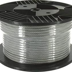 Cable Acier 3mm Gain&eacute; 5mm Enduit PVC pour Filet Bobine 100m