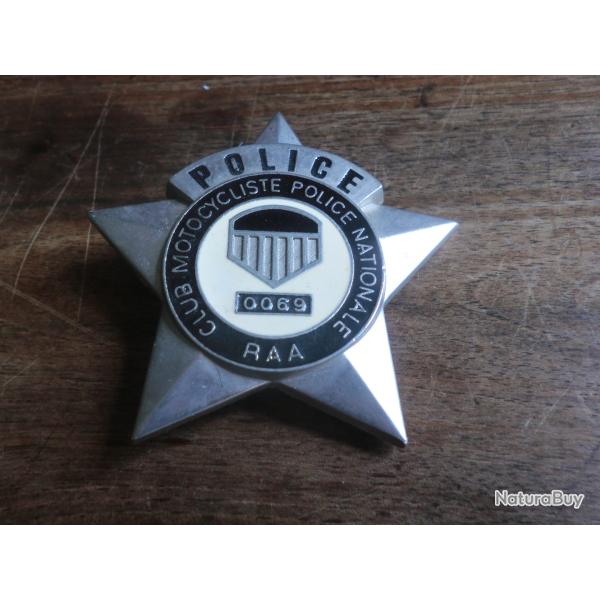 insigne R.A.A police club motocyclliste  nationale