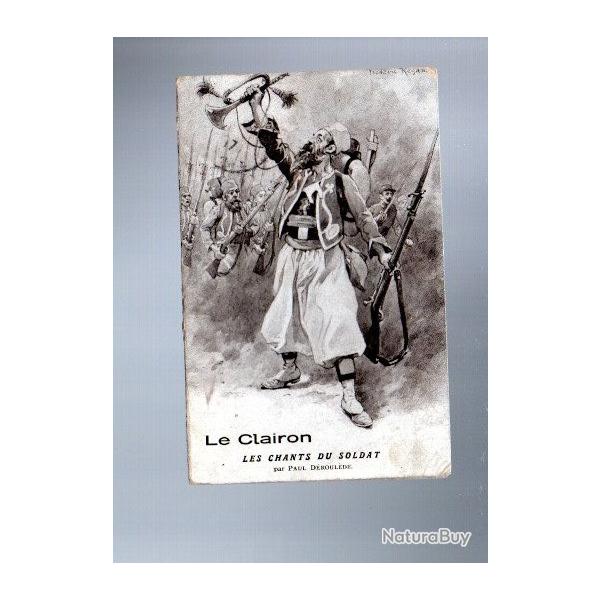 le clairon les chants du soldat paul d�roul�de, zouave,  cpa 2 volets journ�e du poilu 1915