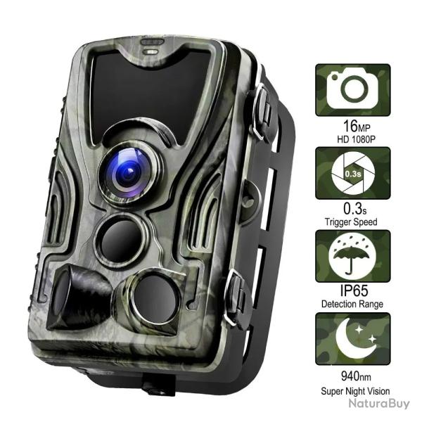 Cam�ra Chasse Suntekcam HC801A 20MP 1080P IP65 Vision Nocturne Etanche Capteur PIR LIVRAISON OFFERTE