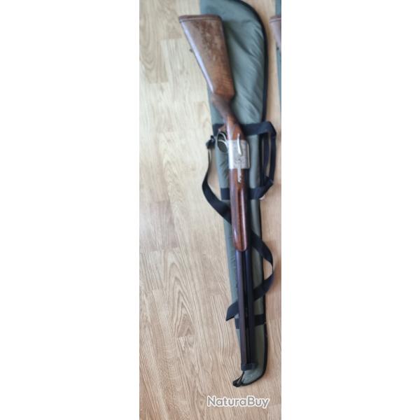 FUSIL SUPERPOSE BRETTON DROITIER BABY luxe CALIBRE 12/70Canon ray� et lisse, premier coup en haut