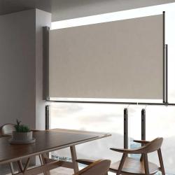 Auvent lat&eacute;ral r&eacute;tractable de patio 140 x 300 cm Blanc cass&eacute;